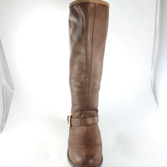 FADED GLORY Tan Riding Style Knee High Boots - Picture 6 of 8